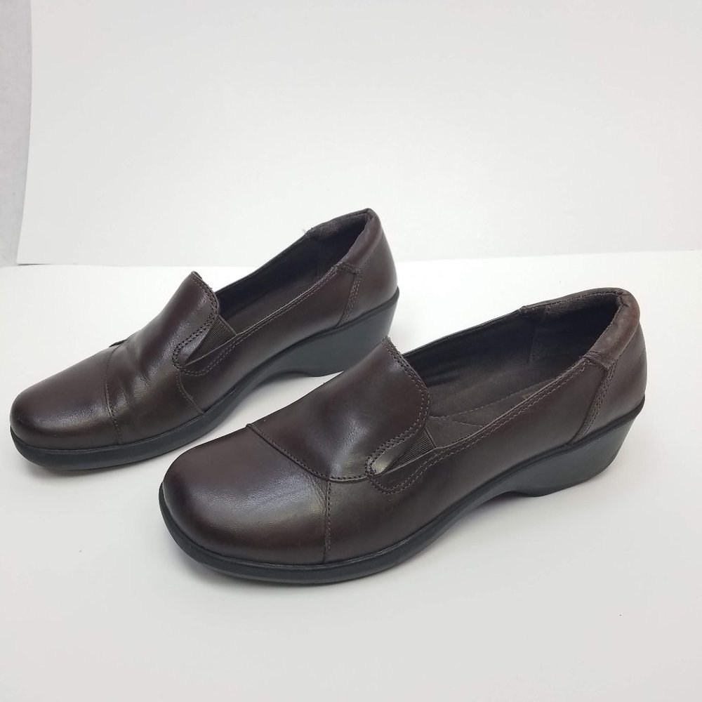 Clarks Collection Brown Leather slip-on shoes 8.5